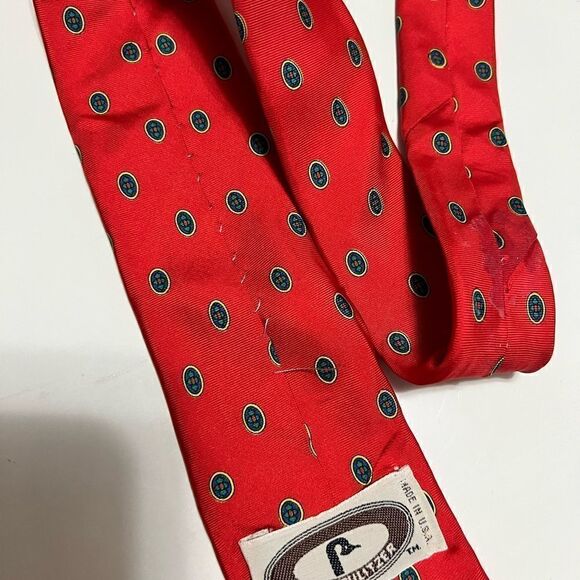 Vintage Southern Bert Pulitzer Preppy Americana Printed Neck Tie - Picture 3 of 4